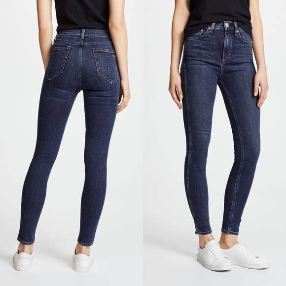 rag & bone Denim - Rag & Bone High Rise Skinny Jean in Woodford